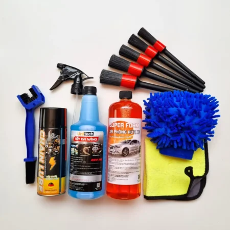COMBO 12 MÓN PHỤ KIỆN RỬA XE - RỬA SÊN & DƯỠNG SÊN TẠI NHÀ ( Combo chăm sóc xe tiện dụng, giao như hình) Lau Xe